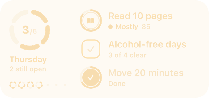 Today widget in a tinted Home Screen