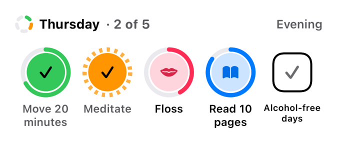 Today widget as buttons